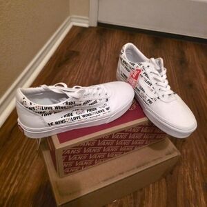 Vans White 'Love Wins' Pride Sneakers